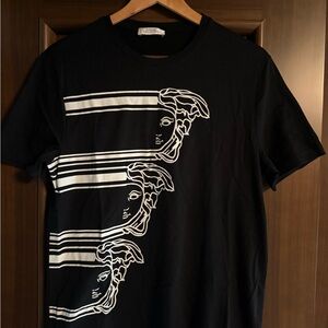 Versace Black and White Graphic Tee